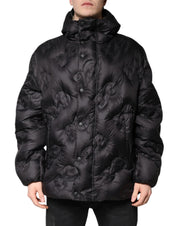 Black Hooded Parka Coat Winter Jacket