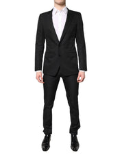 Black Single Breasted Formal 2 Piece Suit