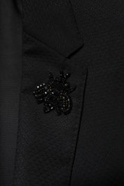 Black Wool Single Breasted 2 Piece Suit