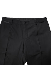 Black Wool Single Breasted 2 Piece Suit