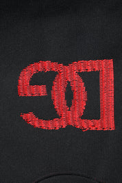 Black Nylon DGLogo Knit Men Pullover Sweater