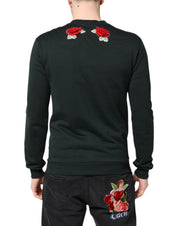 Black Sequined Embellished Pullover Sweater