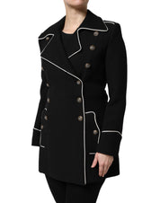 Svarta pumps i läder med hög klack, CC-logotyp och fotledsrem