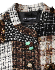 Multicolor Patchwork Button Down Jacket