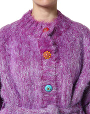 Svart quiltad axelväska i läder med Devotion Heart-motiv