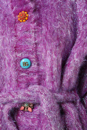 Svart quiltad axelväska i läder med Devotion Heart-motiv