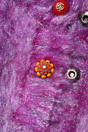 Svart quiltad axelväska i läder med Devotion Heart-motiv