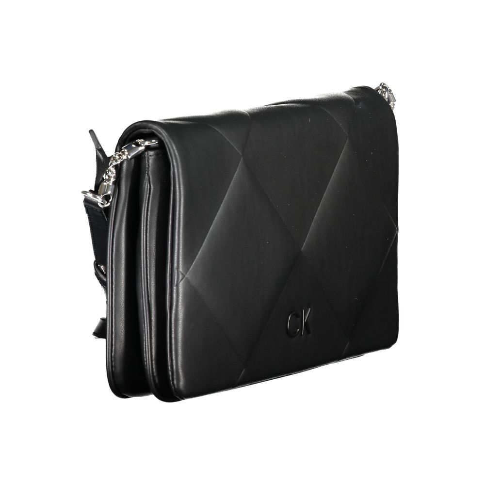 Calvin Klein Black Polyurethane Shoulder Bag