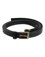 Dolce & Gabbana Black Calf Leather Waist Belt