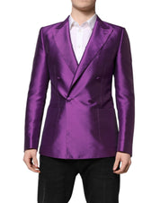 Purple Double Breasted Men Suit Coat Blazer