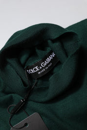 Green Cashmere Knitted Men Pullover Sweater