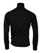 Black Cashmere Knitted Men Pullover Sweater