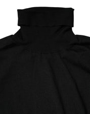 Black Cashmere Knitted Men Pullover Sweater