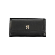 Tommy Hilfiger Black Polyethylene Dual-Compartment Wallet