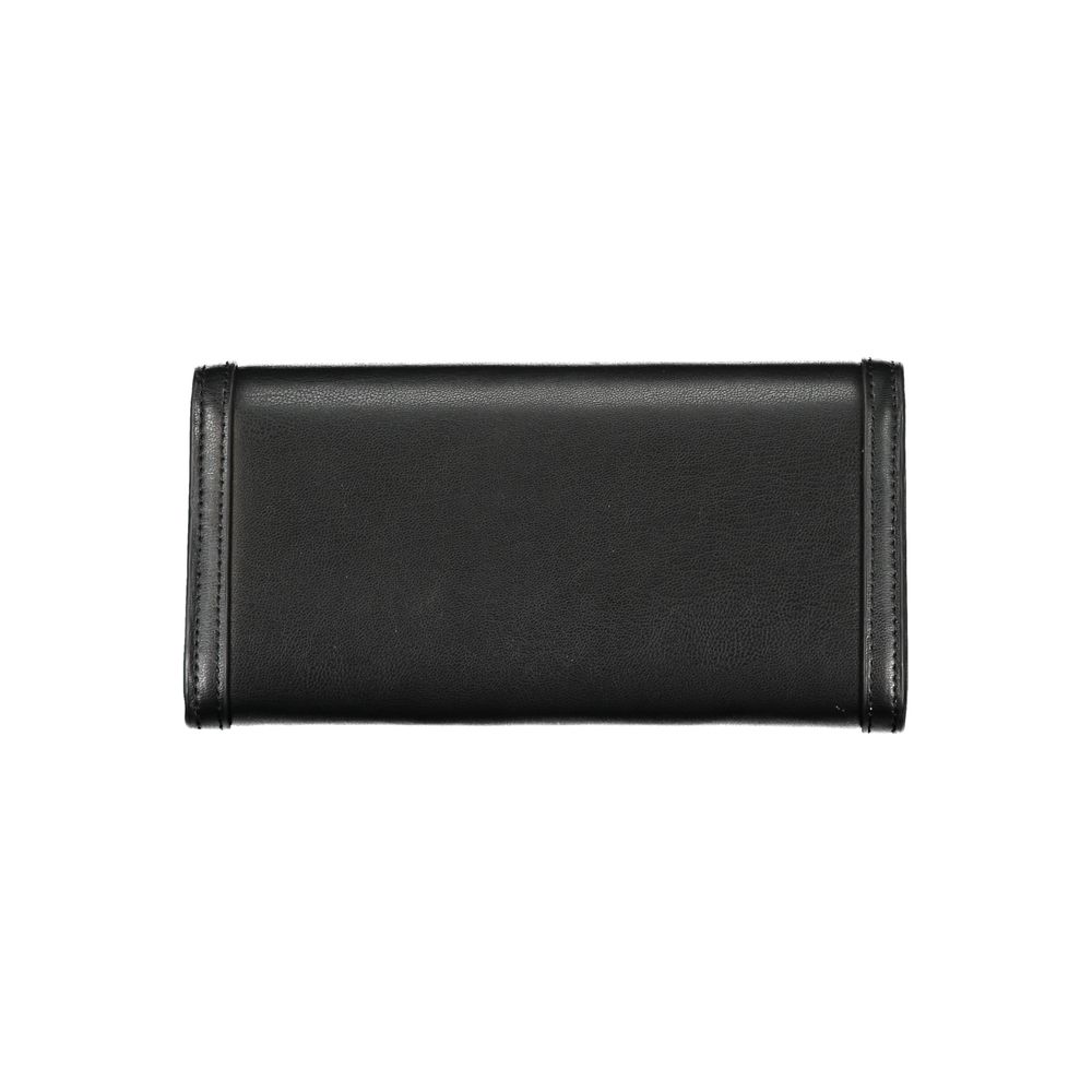 Tommy Hilfiger Black Polyethylene Dual-Compartment Wallet