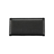 Tommy Hilfiger Black Polyethylene Dual-Compartment Wallet