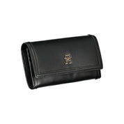 Tommy Hilfiger Black Polyethylene Dual-Compartment Wallet