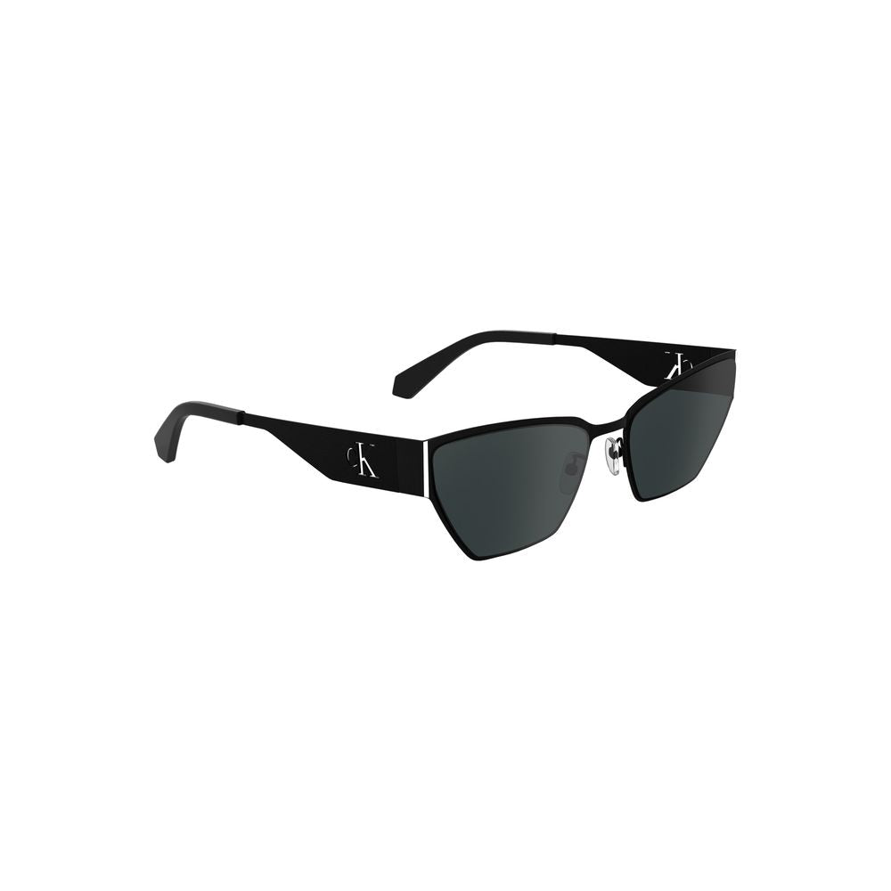 Calvin Klein Black Metal Cat-Eye Sunglasses