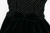 Green Velvet Crystal Long Maxi Dress