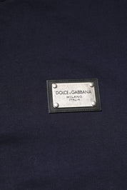 Dark Blue Logo Crew Neck Pullover Sweater