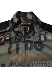 Multicolor Logo Full Zip Men Bomber Sweater