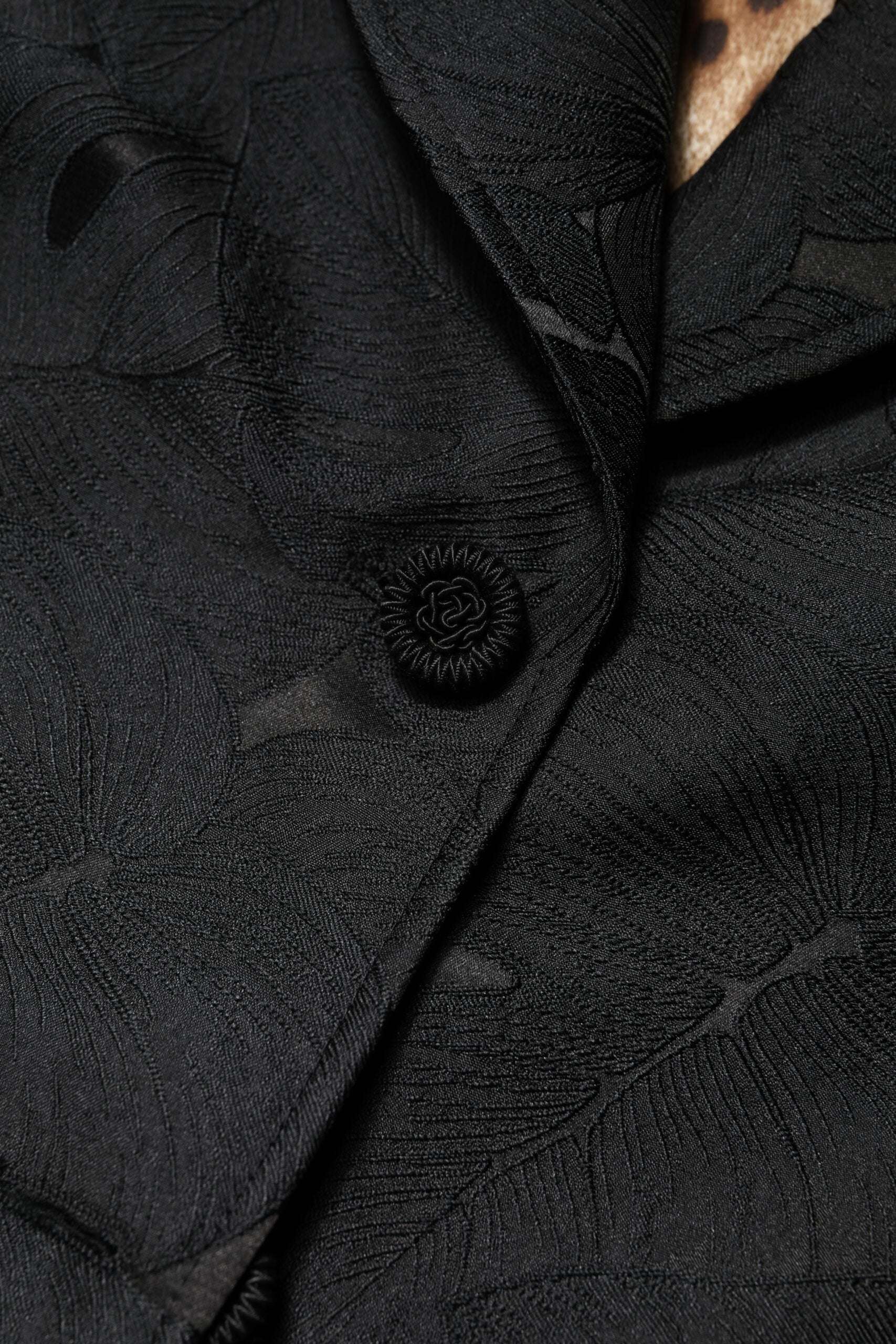 Svart polyester enkelknäppt trenchcoat