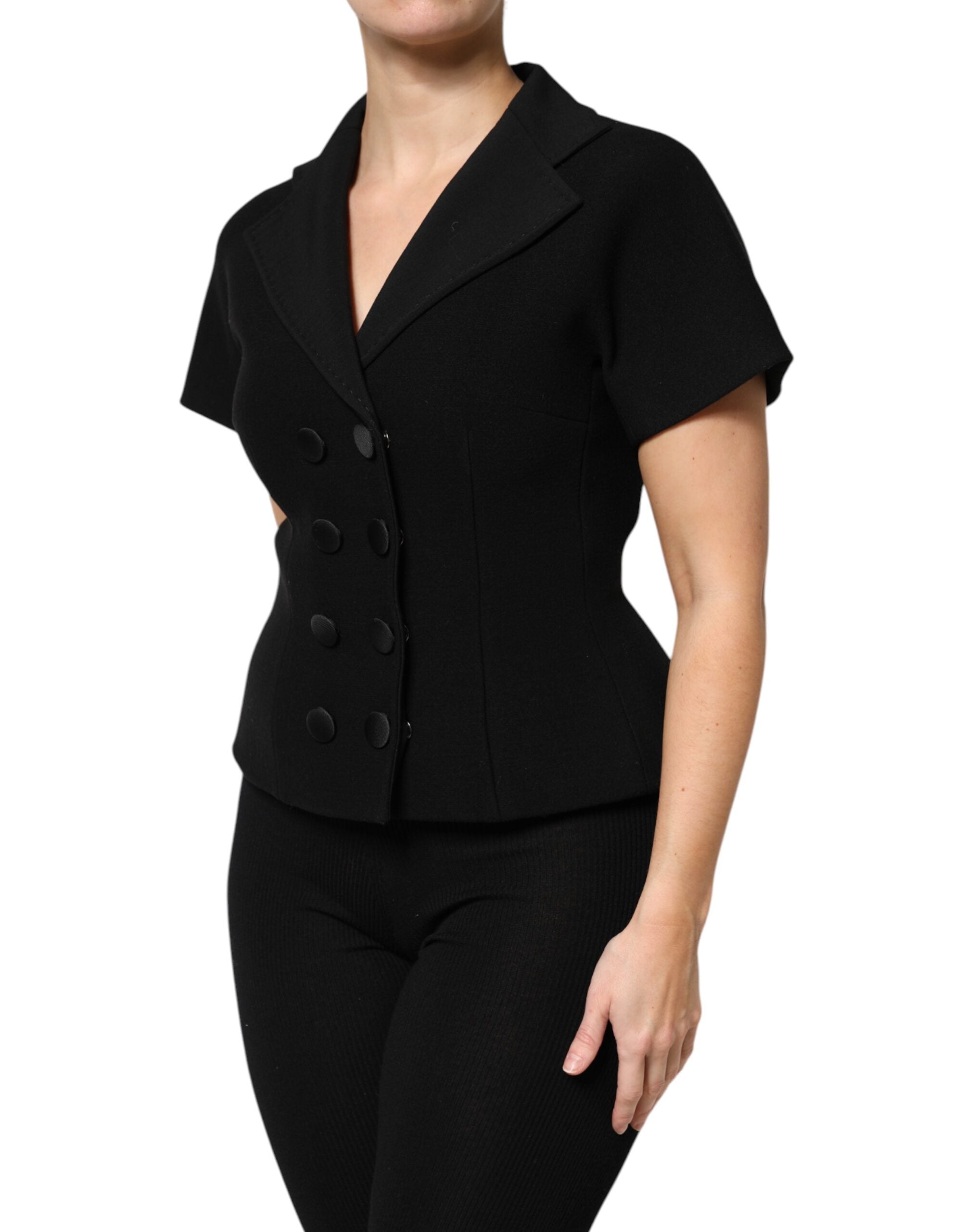 Svart axelväska i läder med logotypplakett