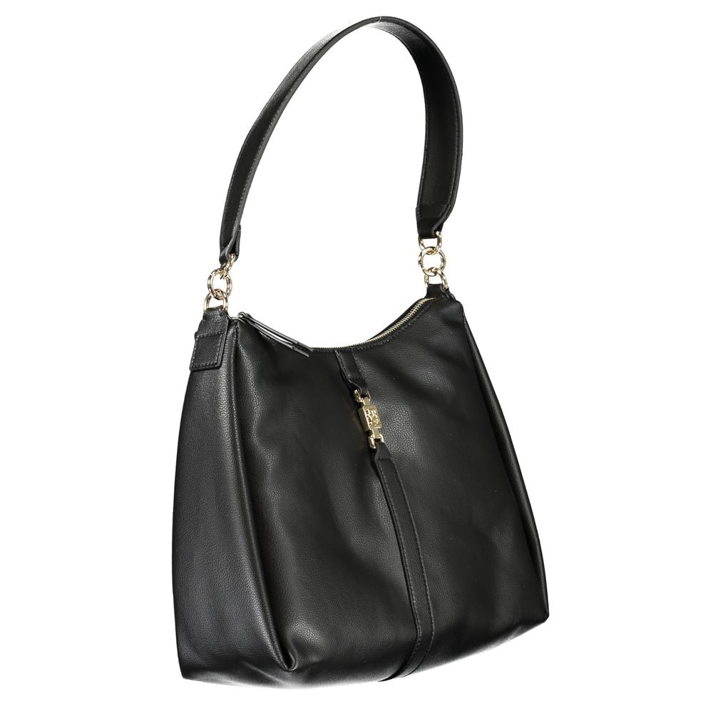 Tommy Hilfiger Black Recycled Polyester Shoulder Bag
