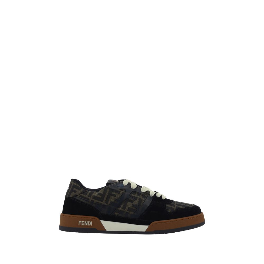 Fendi Multicolor Polyester Cotton Low Top Sneakers
