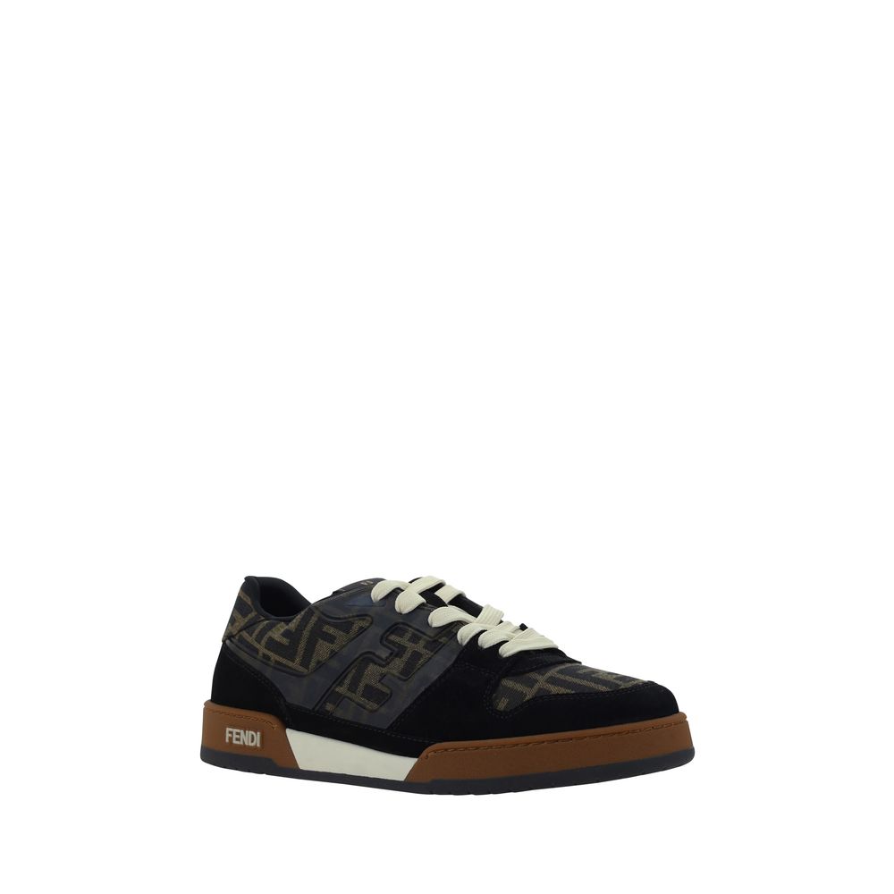 Fendi Multicolor Polyester Cotton Low Top Sneakers