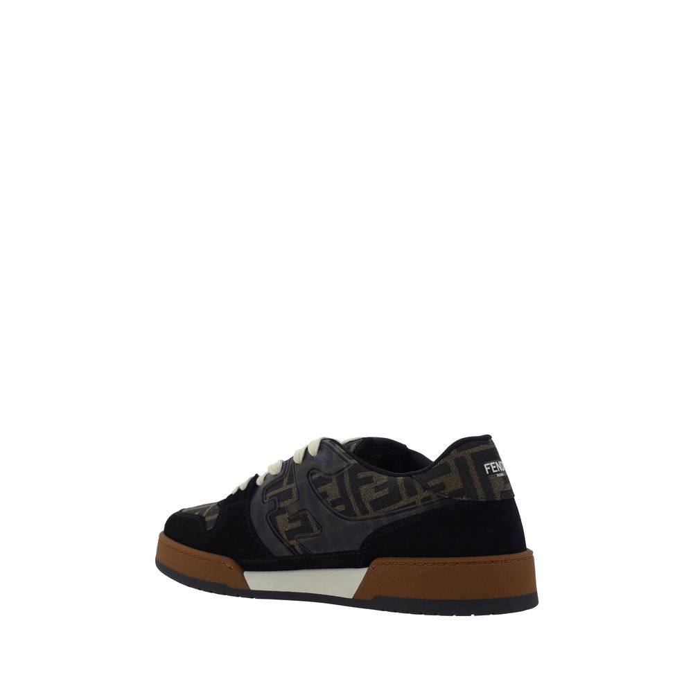 Fendi Multicolor Polyester Cotton Low Top Sneakers