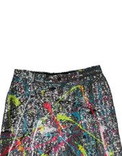 Multicolor Sequined Embellished Pants
