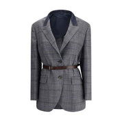 Gray Fleece Wool Blazer