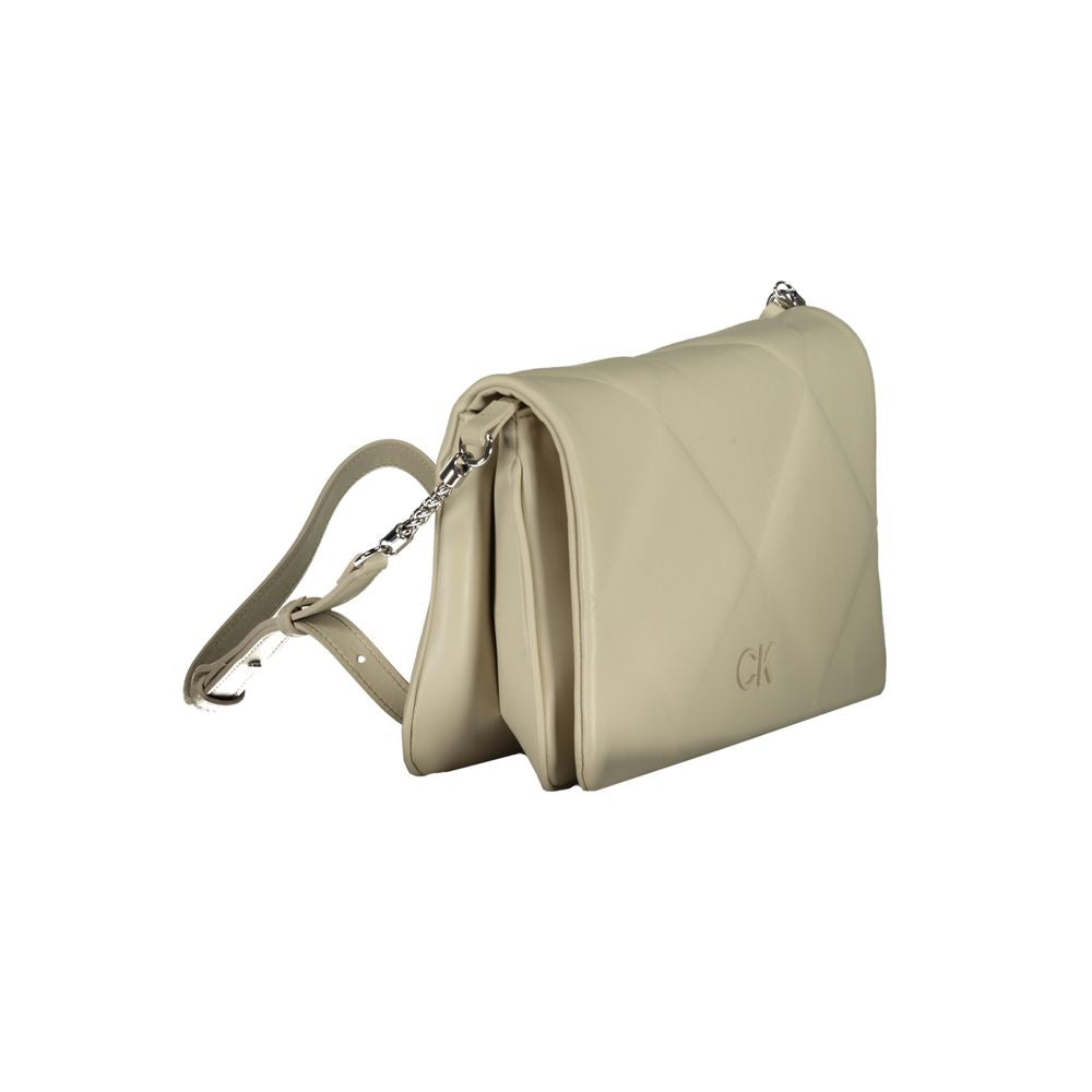Calvin Klein Beige Recycled Polyester Shoulder Bag