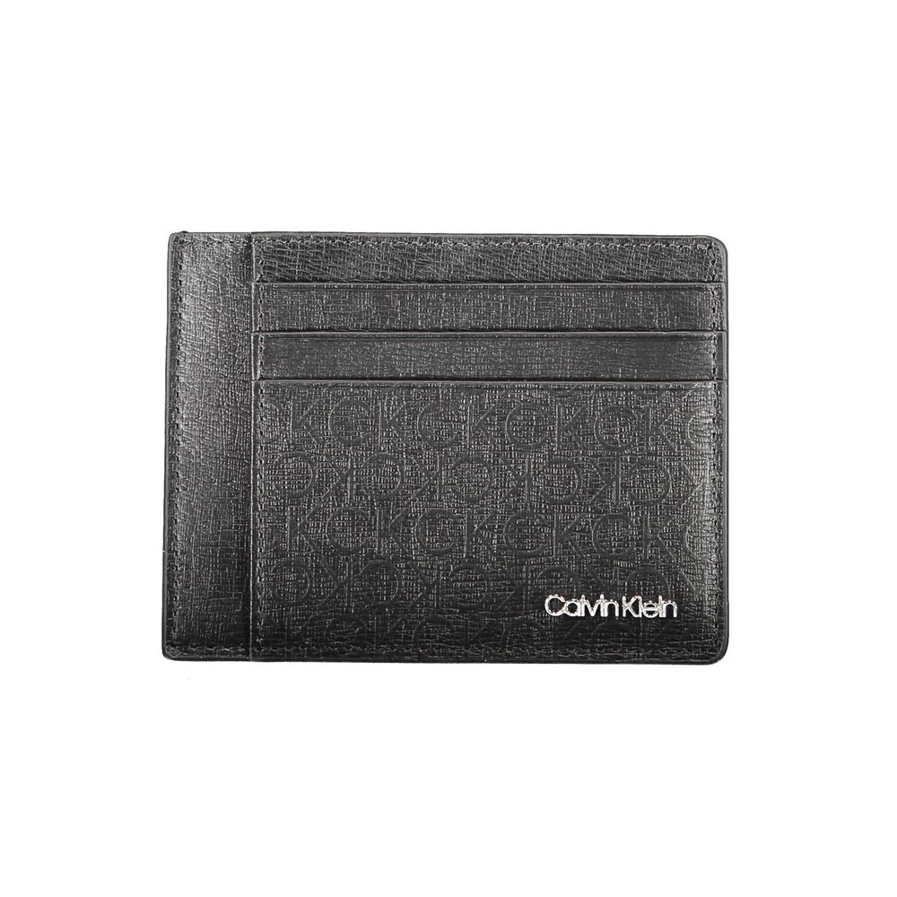 Calvin Klein Black Polyurethane Card Holder