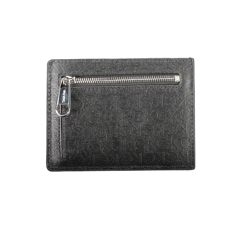 Calvin Klein Black Polyurethane Card Holder