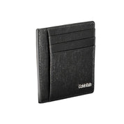 Calvin Klein Black Polyurethane Card Holder