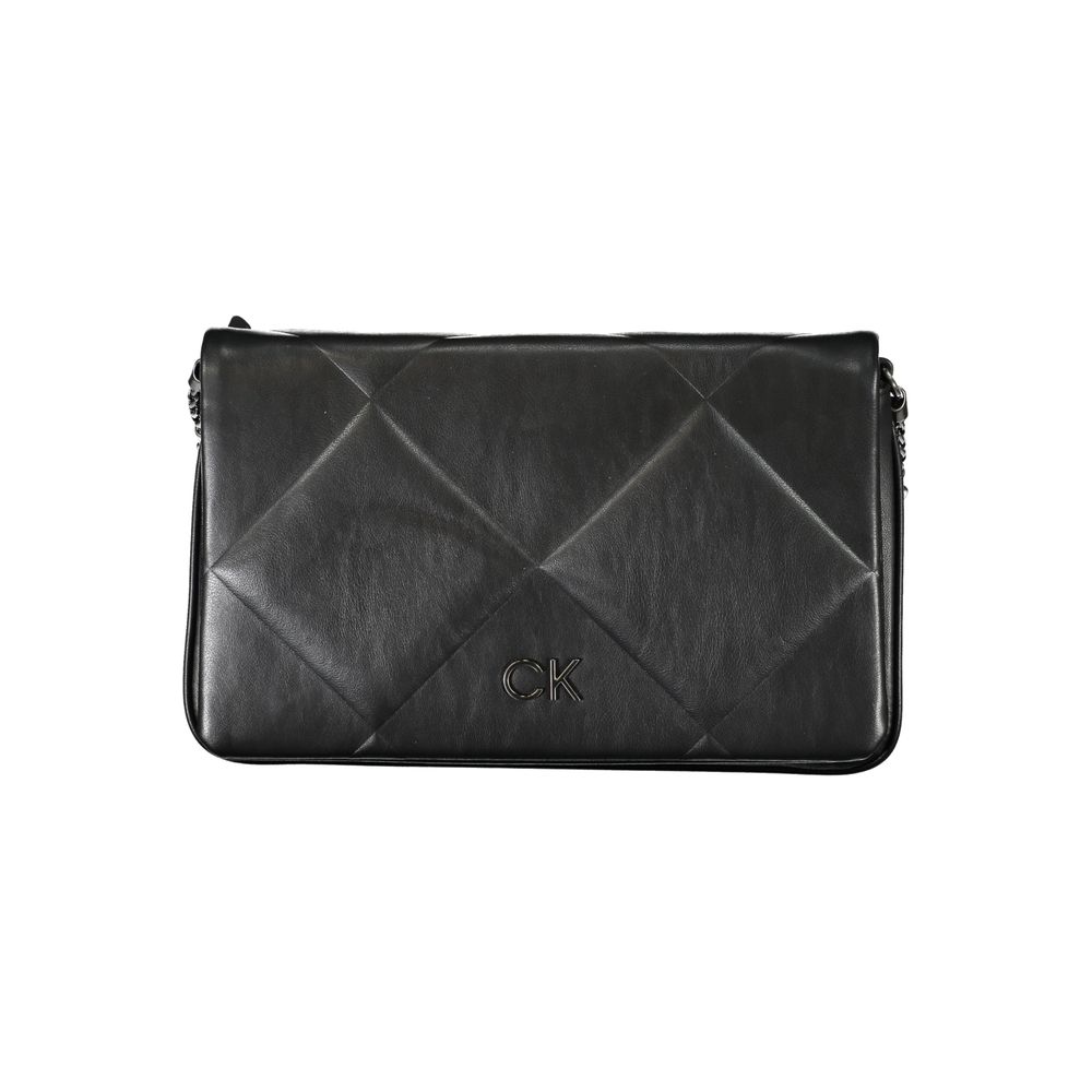 Calvin Klein Black Leather Shoulder Bag