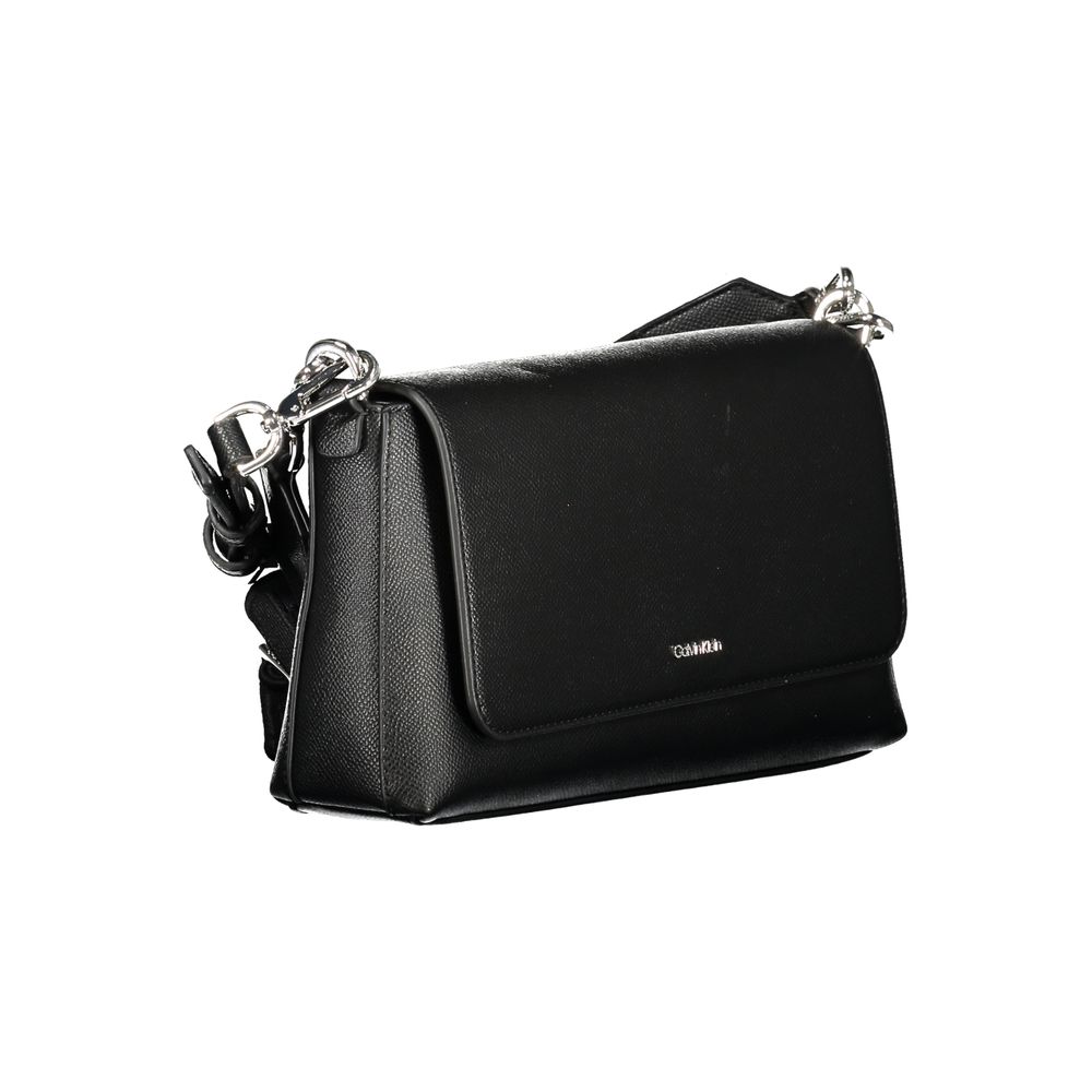 Calvin Klein Black Polyurethane Shoulder Bag