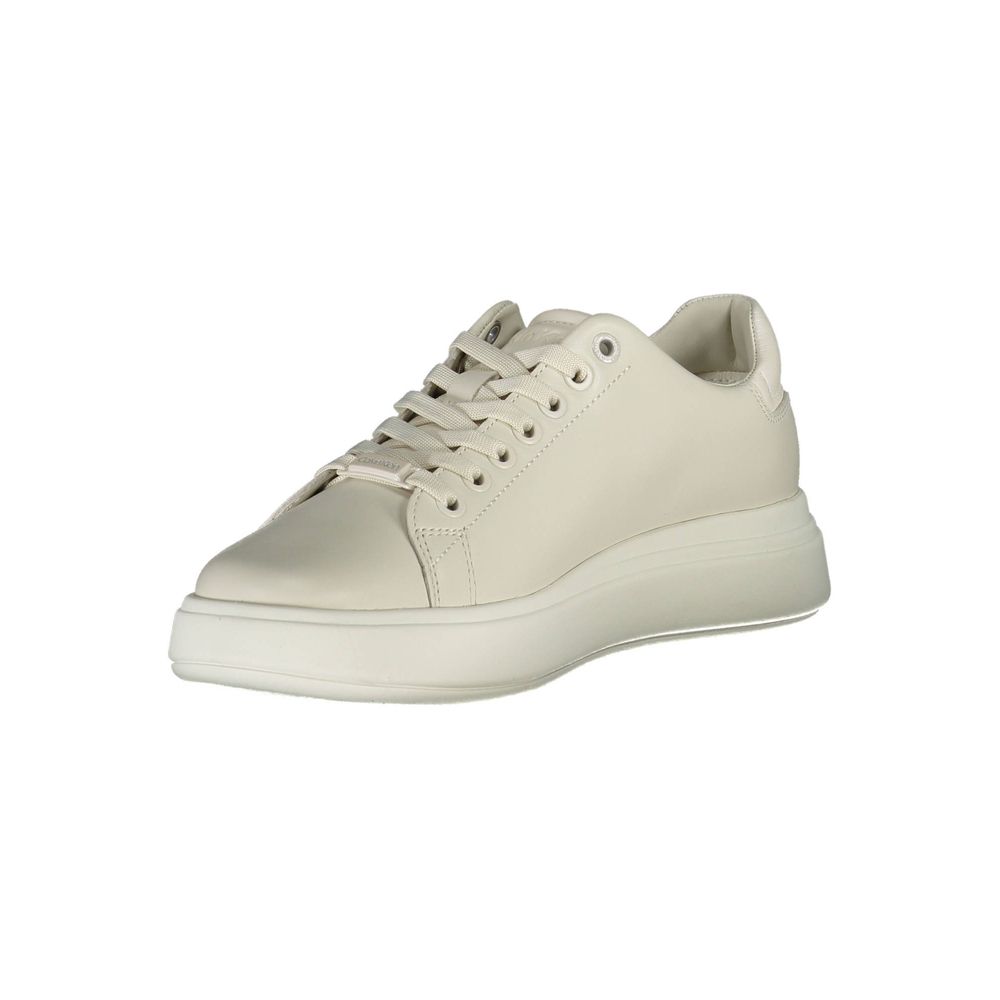 Calvin Klein Beige Leather Sneakers