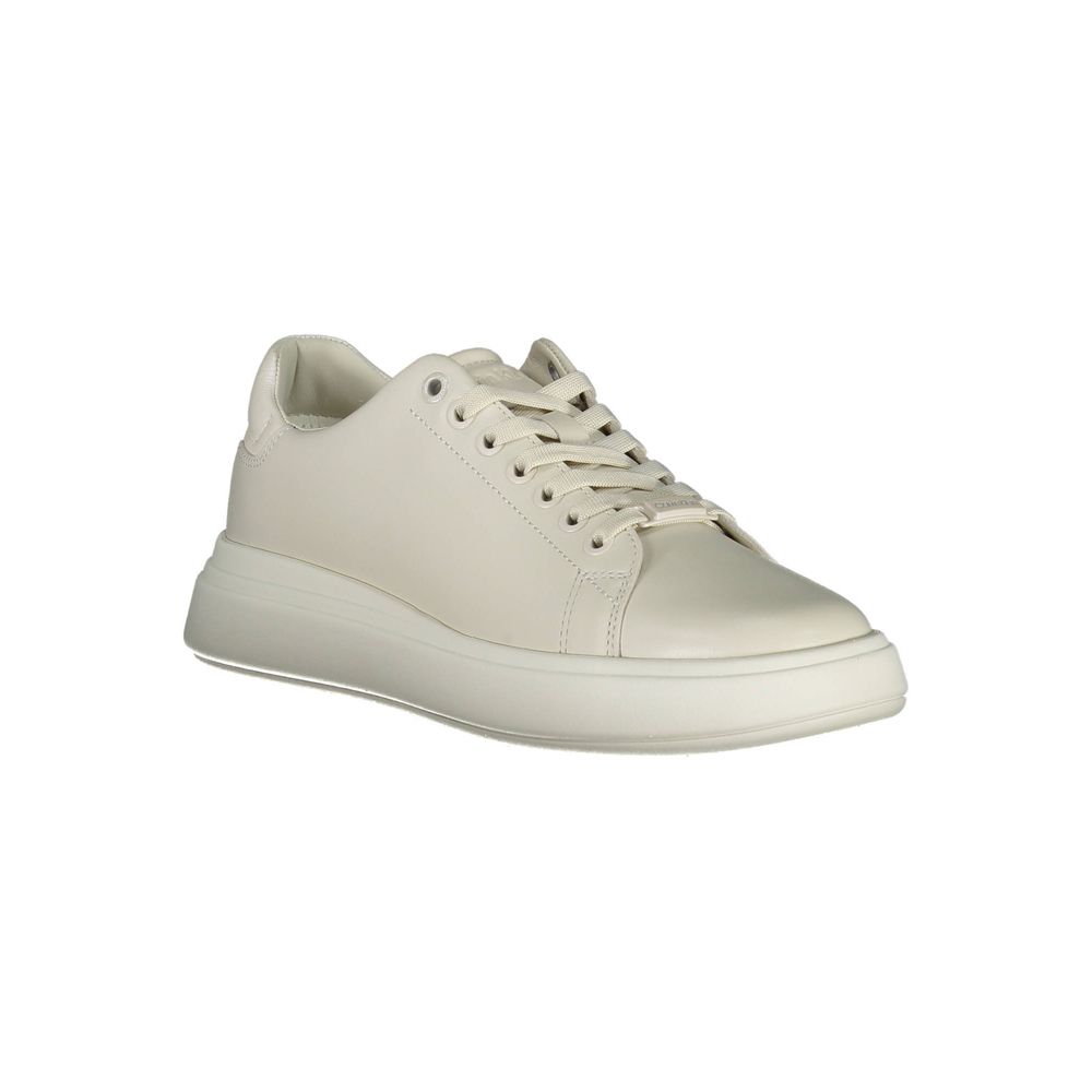Calvin Klein Beige Leather Sneakers
