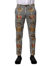 Multicolor Striped Crown Pants