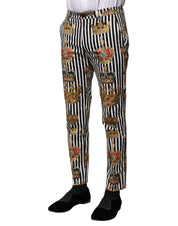Multicolor Striped Crown Pants