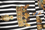Multicolor Striped Crown Pants