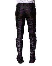 Multicolor Polyester Patterned Pants