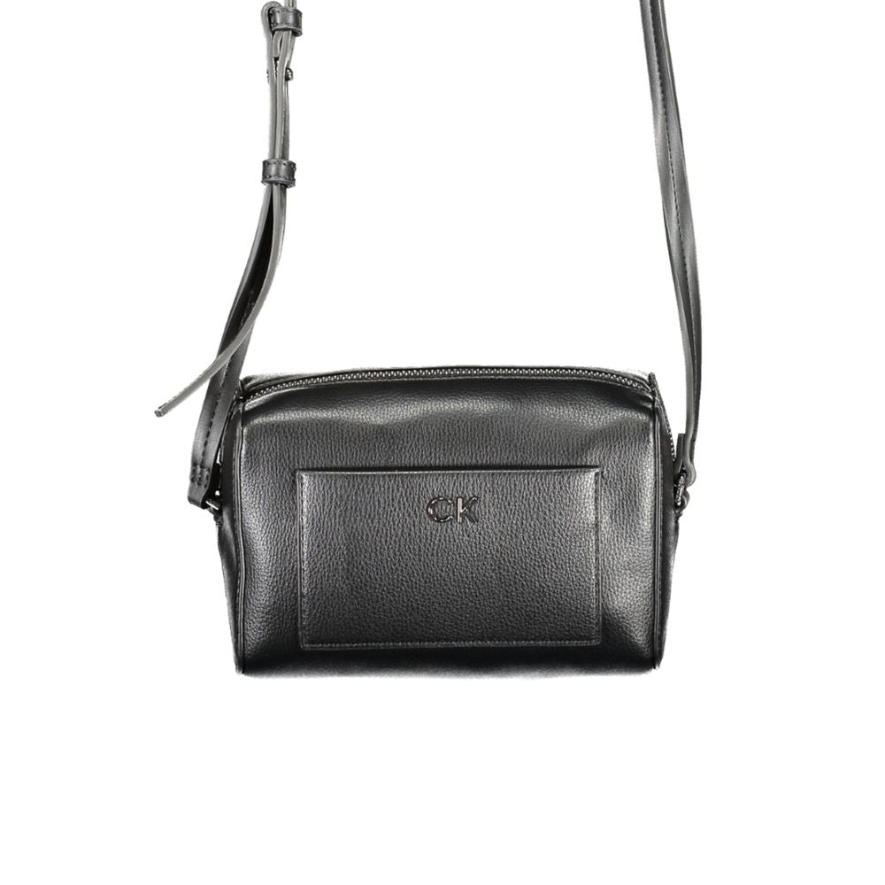 Calvin Klein Black Polyurethane Blend Shoulder Bag