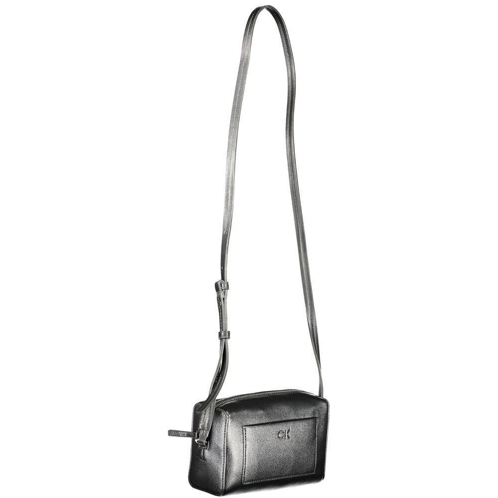 Calvin Klein Black Polyurethane Blend Shoulder Bag