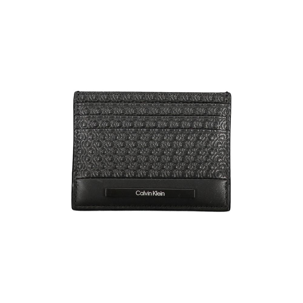 Calvin Klein Black Polyurethane Card Holder