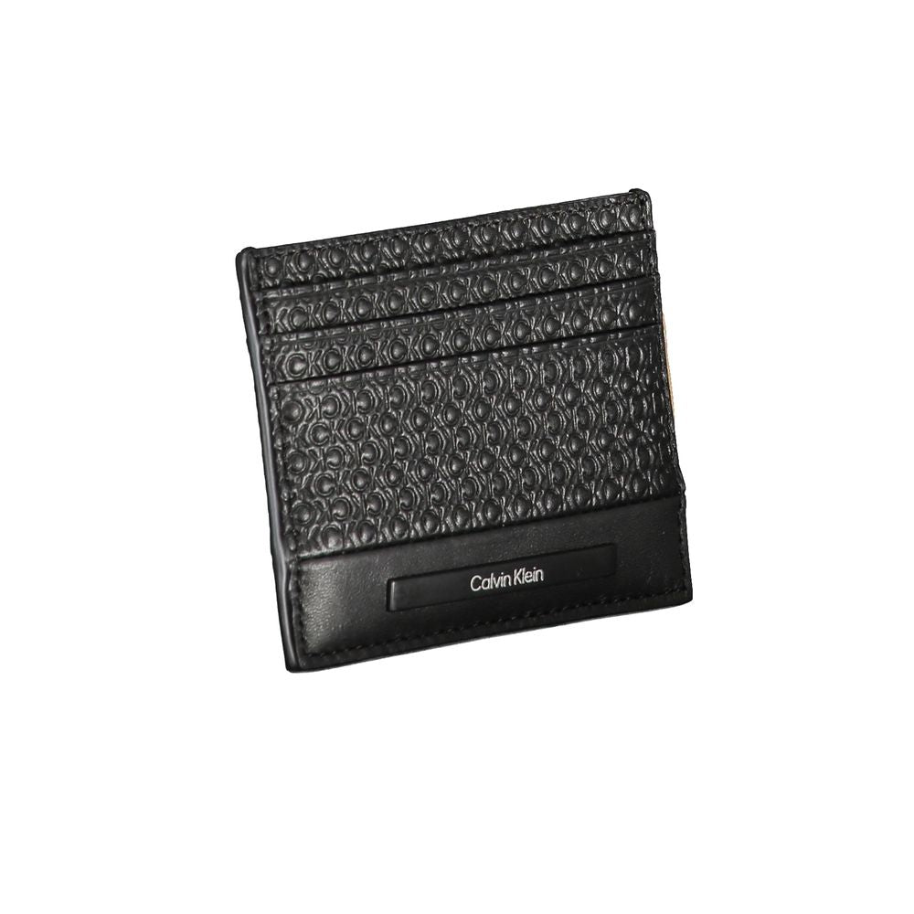 Calvin Klein Black Polyurethane Card Holder
