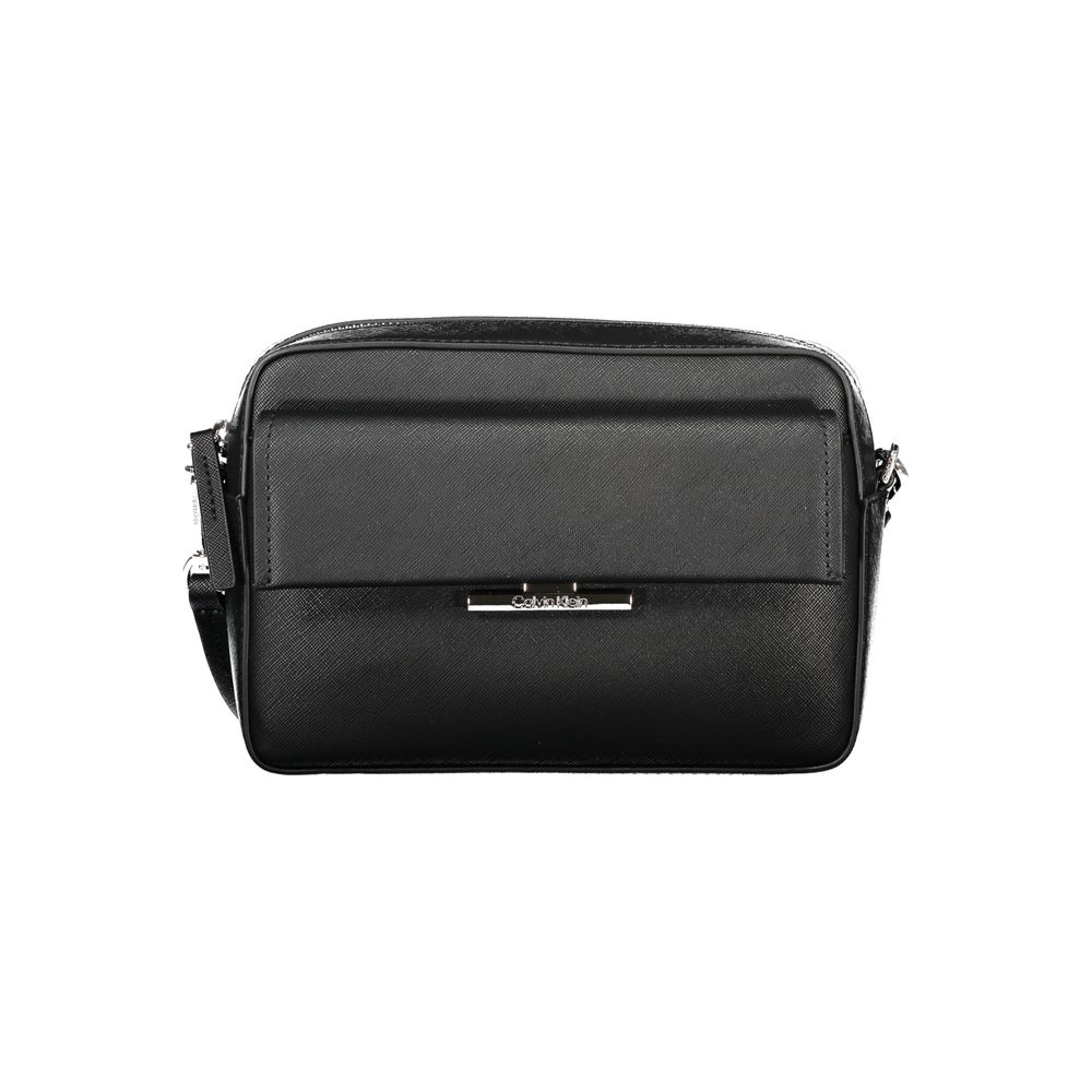 Calvin Klein Black Polyurethane Shoulder Bag